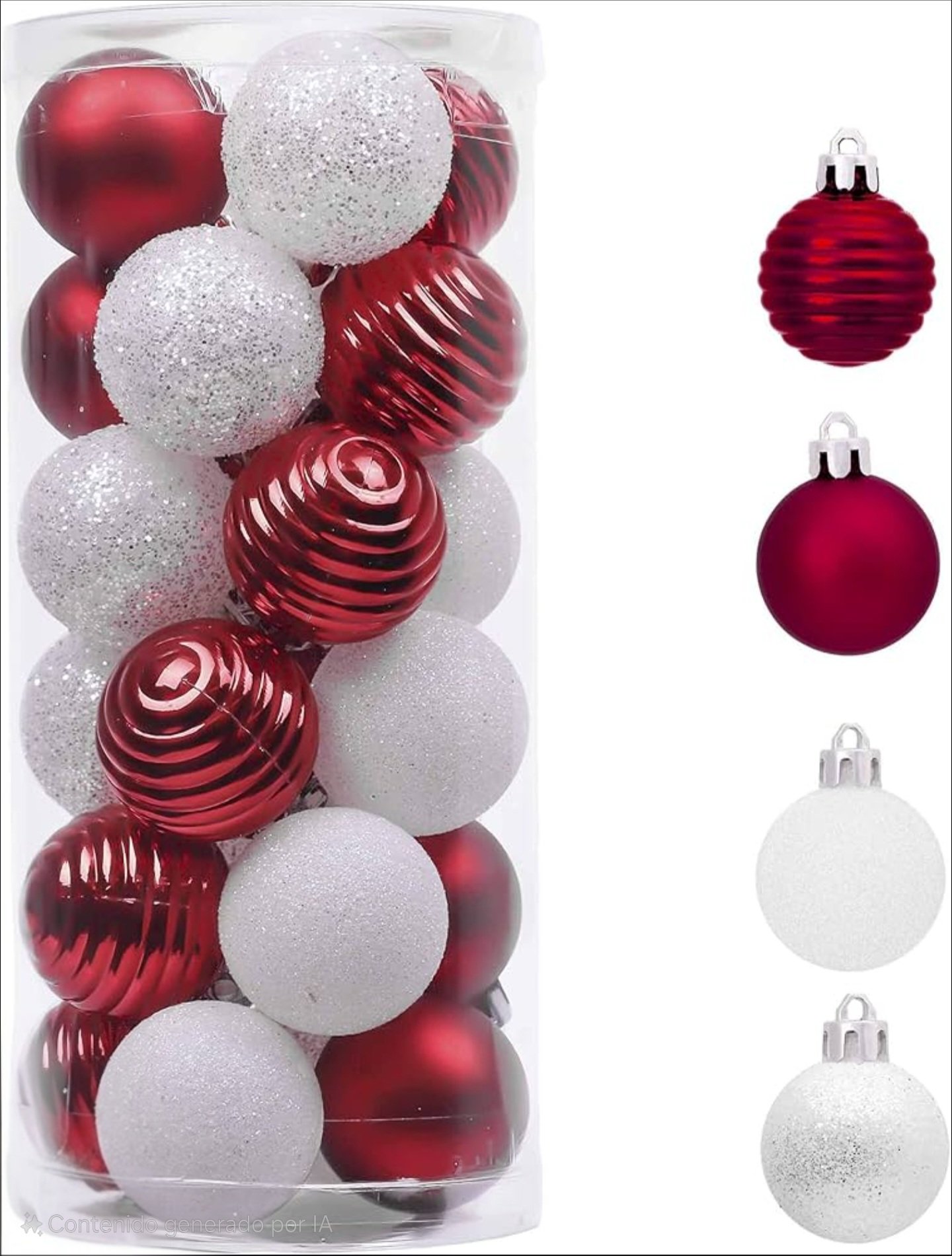 Screenshot_20251117_171843_Google(1) Set 24 Esferas De Navidad Pequeñas Valery Madelyn Rojo Adornos navideños - Imagen 1