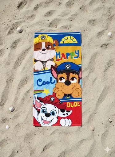 toalla microfibra7 Toalla de Playa Paw Patrol Happy Cool Dude 68x137 cm - Imagen 1
