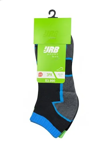 calcetines tri pack 1 Pack de 3 cacetines URB sport man 40/43 - Imagen 1