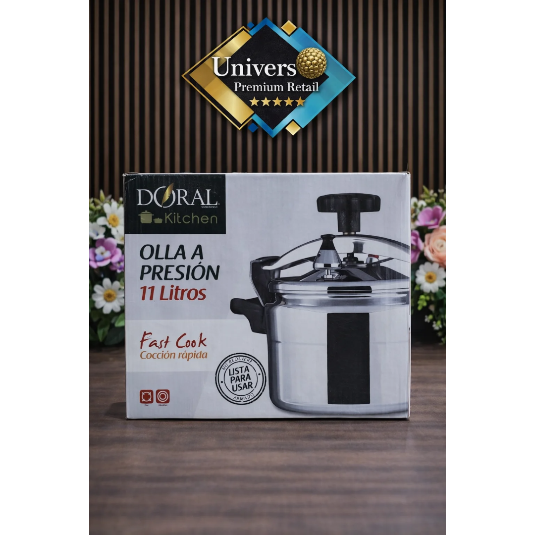 olla-a-presion-11-litros-doral-v2 Olla a Presión DORAL Kitchen 11 Litros Fast Cook – Cocción Rápida y Segura - Imagen 1