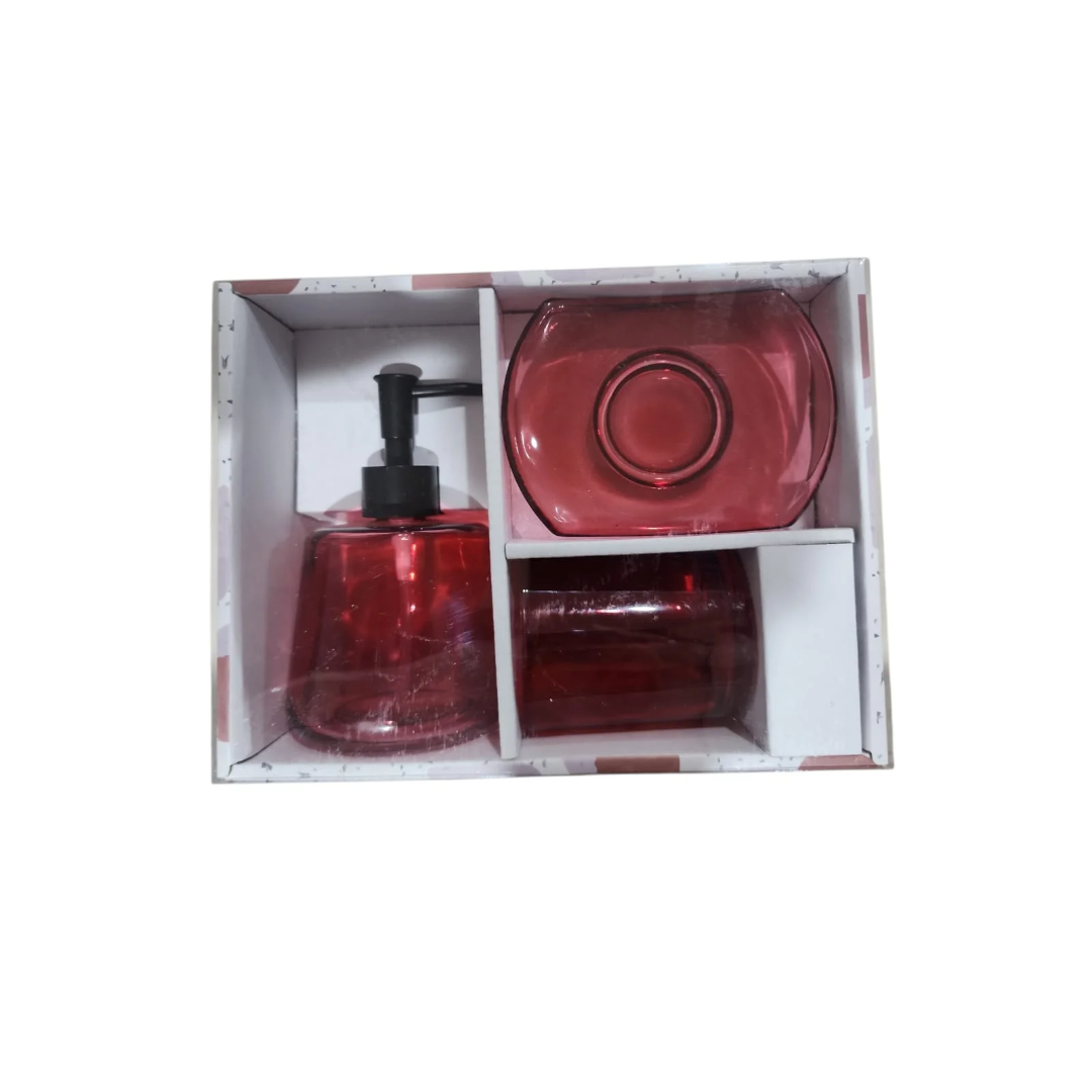 set-de-bano-accesorios-3-piezas-chantilly Set de Baño Chantilly 3 Piezas Color rojo - Imagen 1