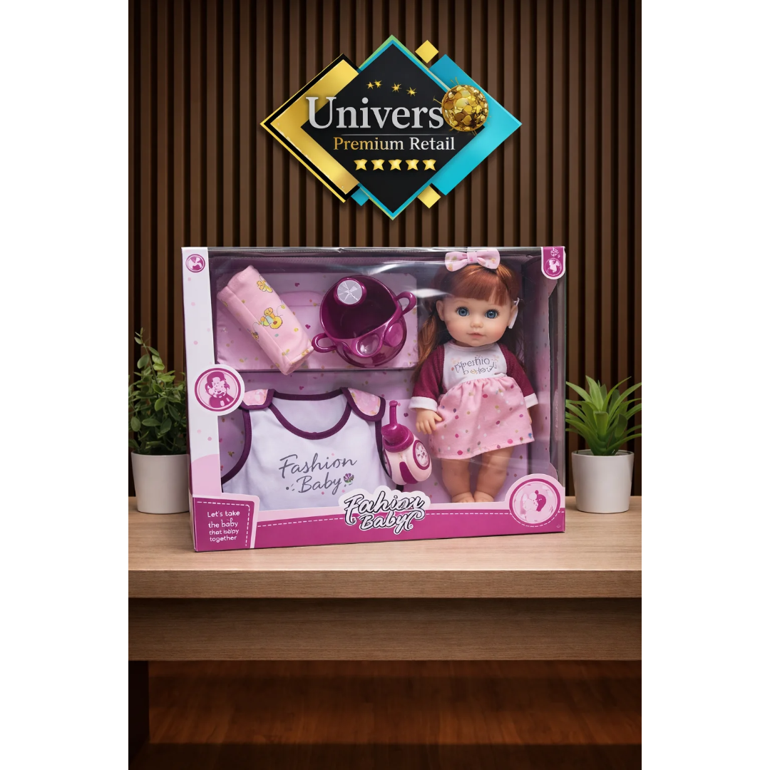 muneca Muñeca Fashion Baby con Accesorios – Set de Cuidado Infantil - Imagen 1