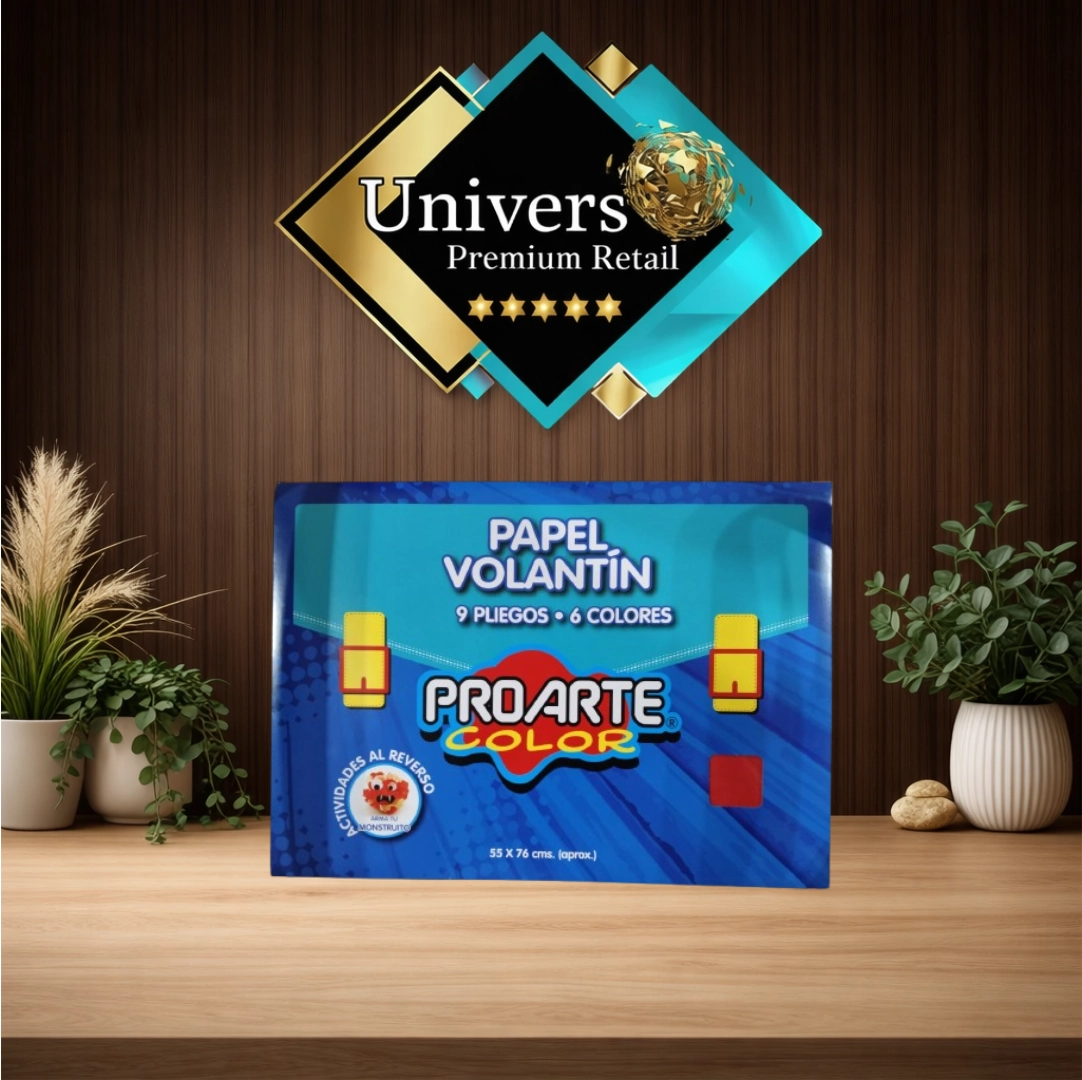 Papel_volantin_1 Pack x10 Papel Volantín Proarte Color – 9 Pliegos + 6 Colores (55 x 76 cm) - Imagen 1
