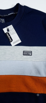 POLERON CREW ALGODÓN SIN GORRO AZUL-  GANGSTER® - Imagen 3