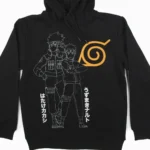 Poleron Gorro Niño Lineal Negro - Naruto® - Imagen 2