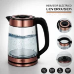 Hervidor Eléctrico Leverkusen 2.2 Lt 1500w Vidrio Templado - Doral