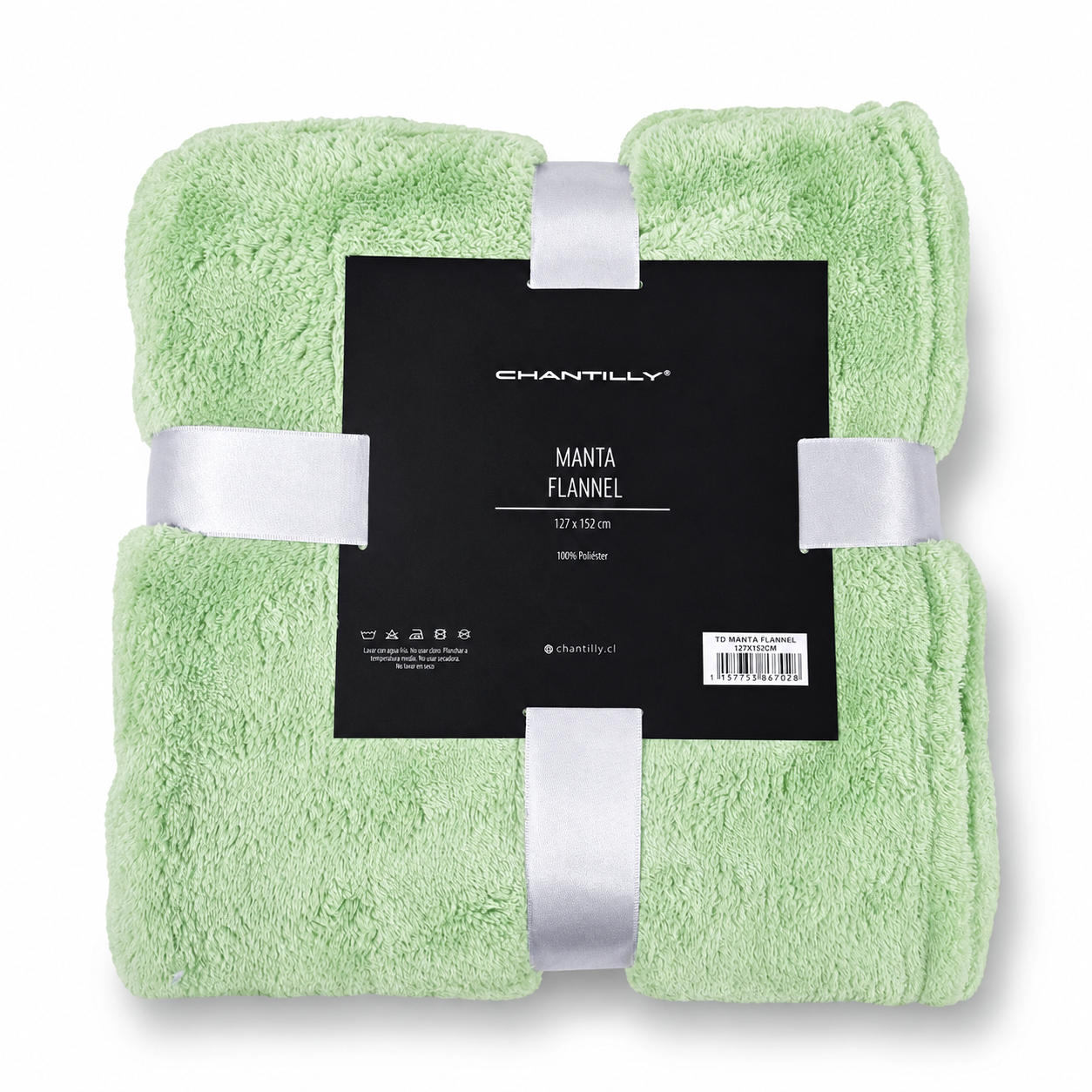 manta-flannel-verde MANTA FLANNEL SUAVE 127 x 152 cm - CHANTILLY - Imagen 1