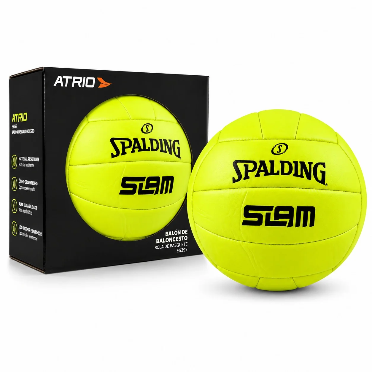 pelota voley Balón de Vóleibol Slam Pro Atrio ES397 Tamaño 5 Amarillo Neón - Spalding® - Imagen 1