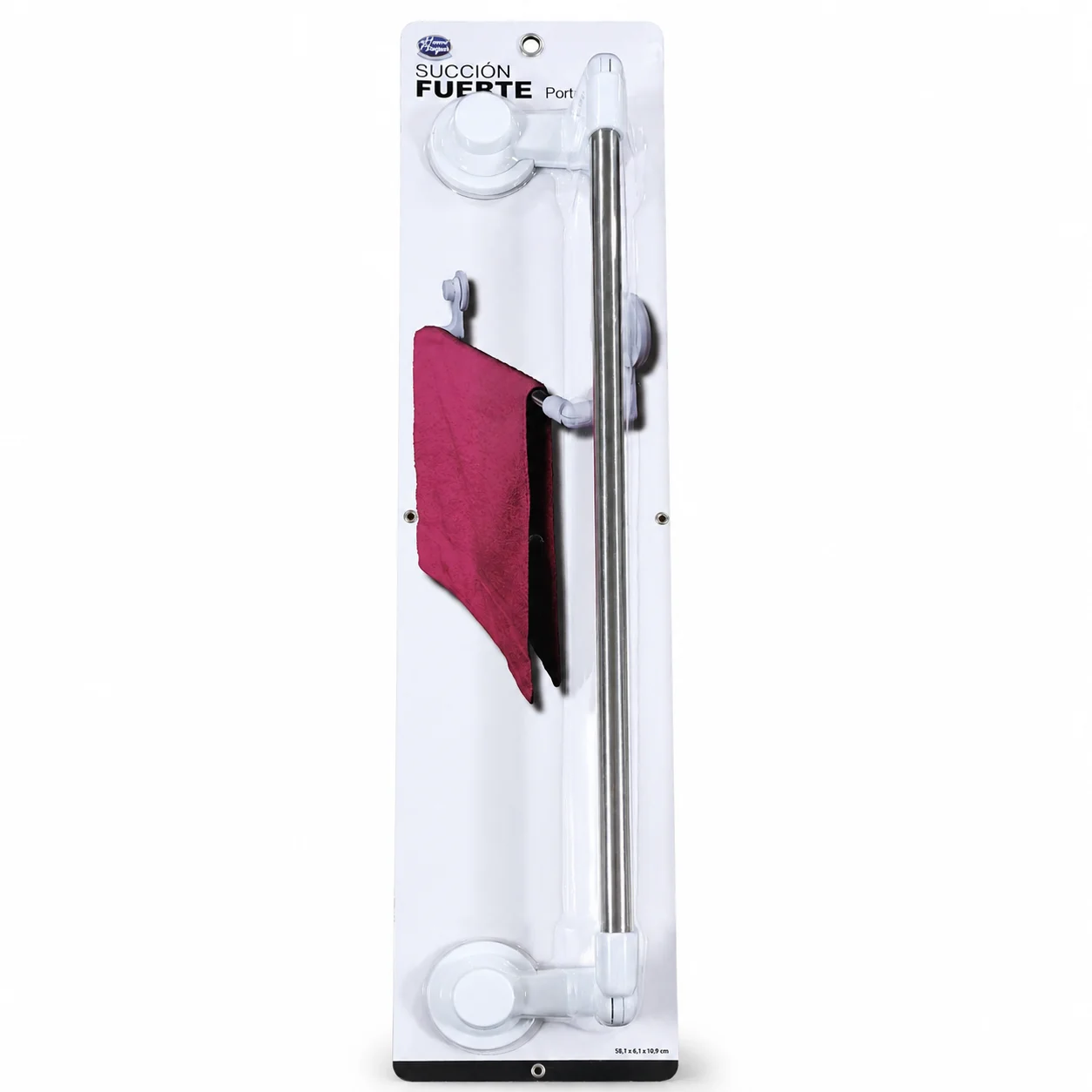 portatoalla PORTA TOALLA CON SUCCION - NUEVO HOGAR® - Imagen 1
