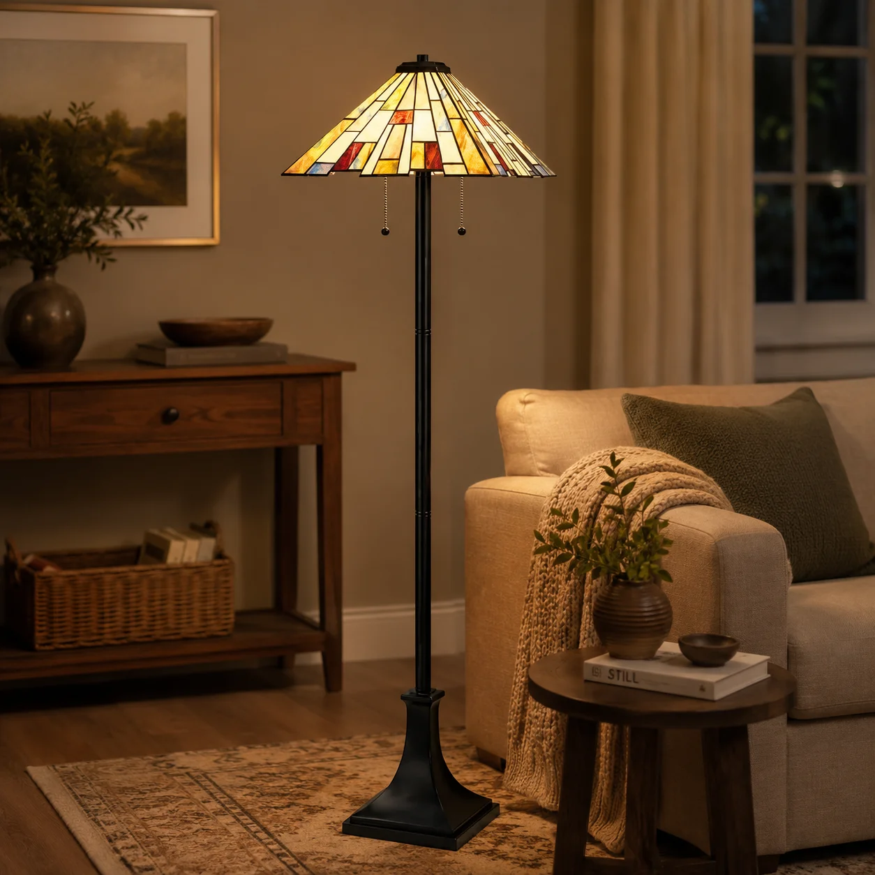 LAMPARA FALLSDALE 3 Lámpara de Pie Fallsdale de 60 pulgadas con 2 luces - Home Decorators Collection - Imagen 1