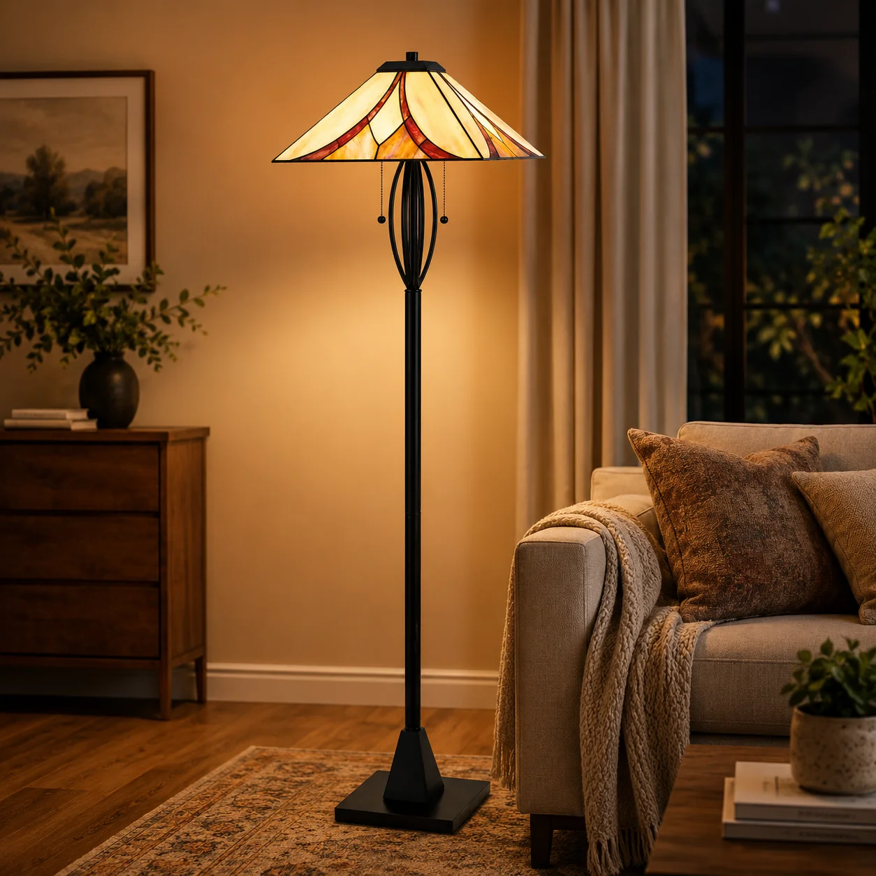 LAMPARA MARGRAVE 4 Lámpara de Pie Margrave de 60 pulgadas con 2 luces - Home Decorators Collection - Imagen 1