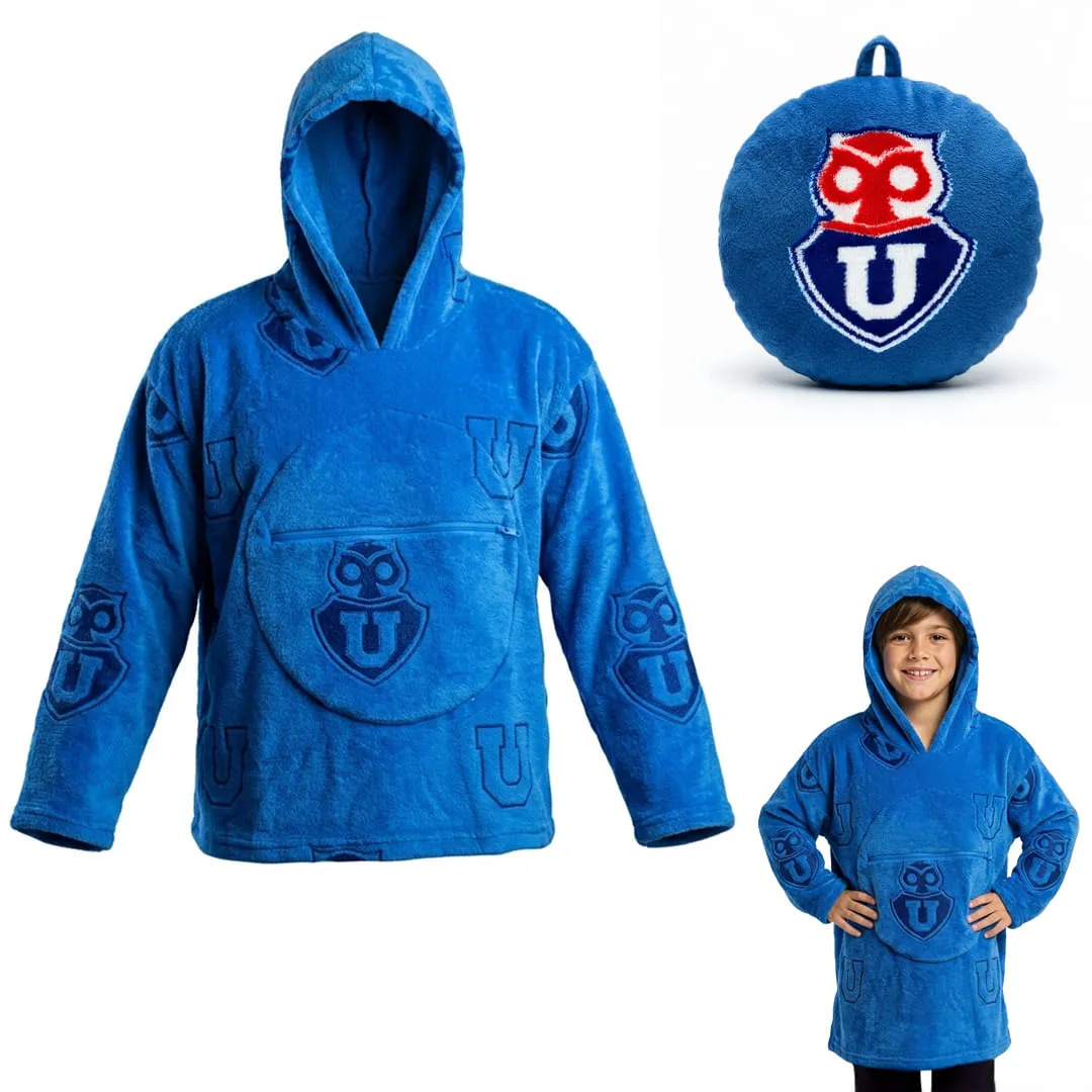 PONCHO U DE CHILE Poncho Polerón Cojín Infantil Talla Única - U de Chile - Imagen 1