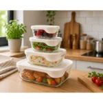 SET CONTENEDORES DE VIDRIO CON TAPA - DORAL®