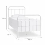 Cama Metálica Dorley Farmhouse Blanca Twin XL - Stylewell - Imagen 3