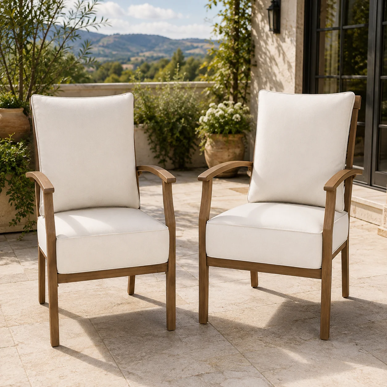 set sillas hampton 2 SET 2 SILLAS DE EXTERIOR - HAMPTON - Imagen 1