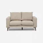 Sofa Tain 2 Cuerpos Tela Lisa Beige - Rosen®