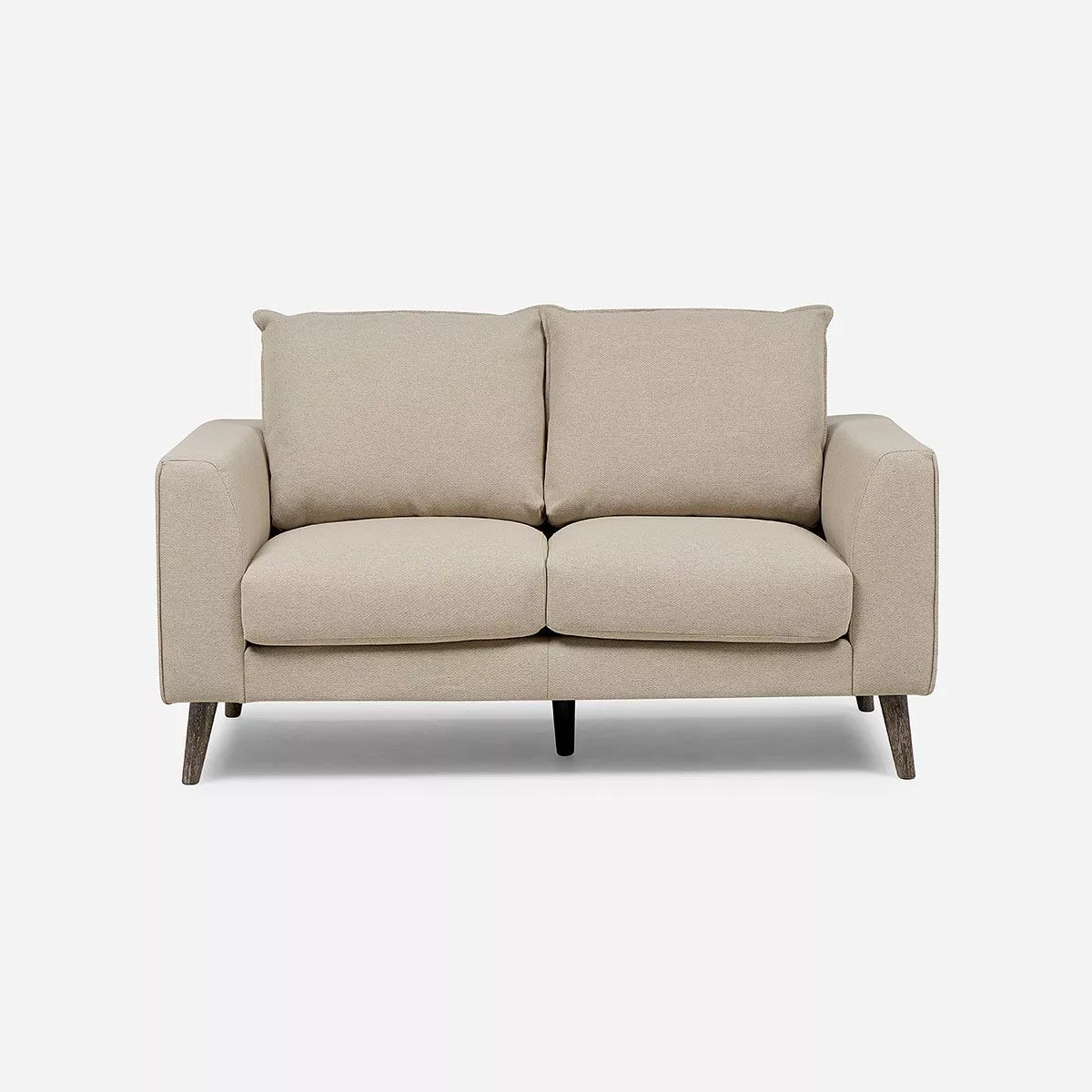sofa tain 2 cuerpos 2 Sofa Tain 2 Cuerpos Tela Lisa Beige - Rosen® - Imagen 1