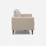 Sofa Tain 2 Cuerpos Tela Lisa Beige - Rosen® - Imagen 3