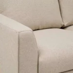 Sofa Tain 2 Cuerpos Tela Lisa Beige - Rosen® - Imagen 4
